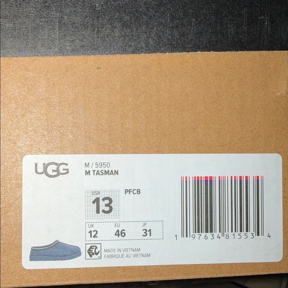 NIB men’s Ugg Tasman slipper - pacific blue - Picture 7 of 10